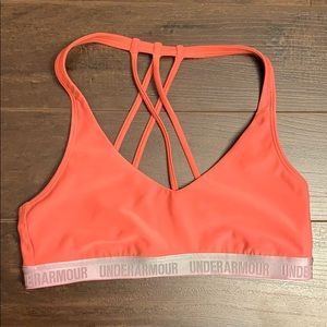 Neon pink sport bra
